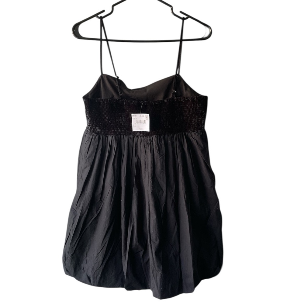 NWT American Eagle Black Velvet Bubble Mini Dress - Picture 3 of 5